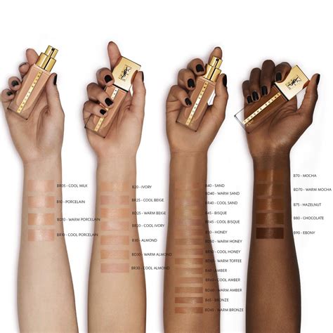 yves saint laurent foundation le teint touche eclat|ysl touche eclat foundation swatches.